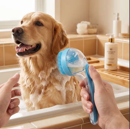 SOAPBRUSH Brosse de Bain avec Réservoir à Savon - Lavez votre animal de compagnie facilement et avec plaisir !