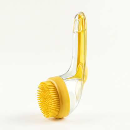 SoapBrush Badborstel met zeephouder geel