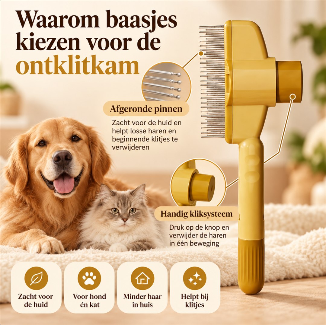 Waarom baasjes kiezen voor de ontklitkam