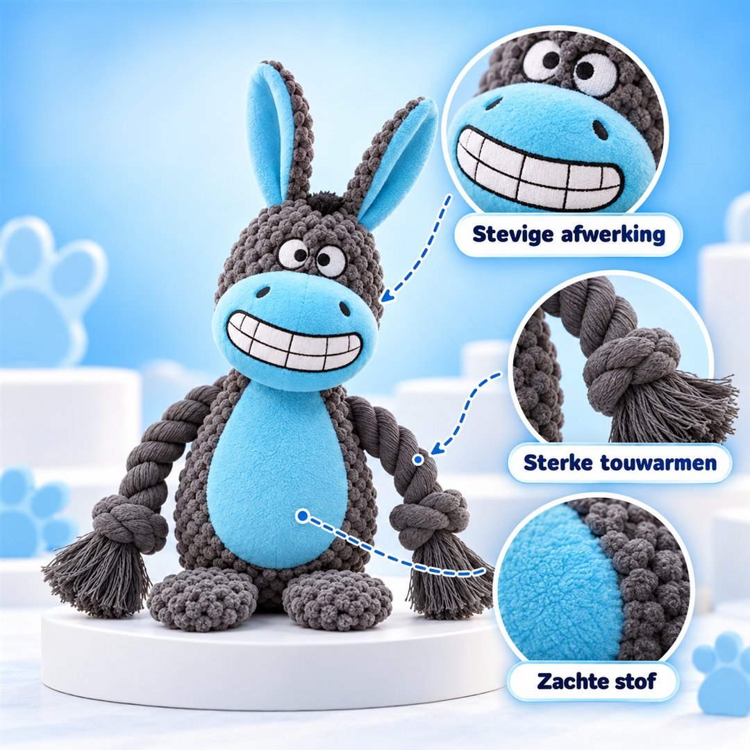 Stevige afwerking, sterke touwarmen, zachte stof
