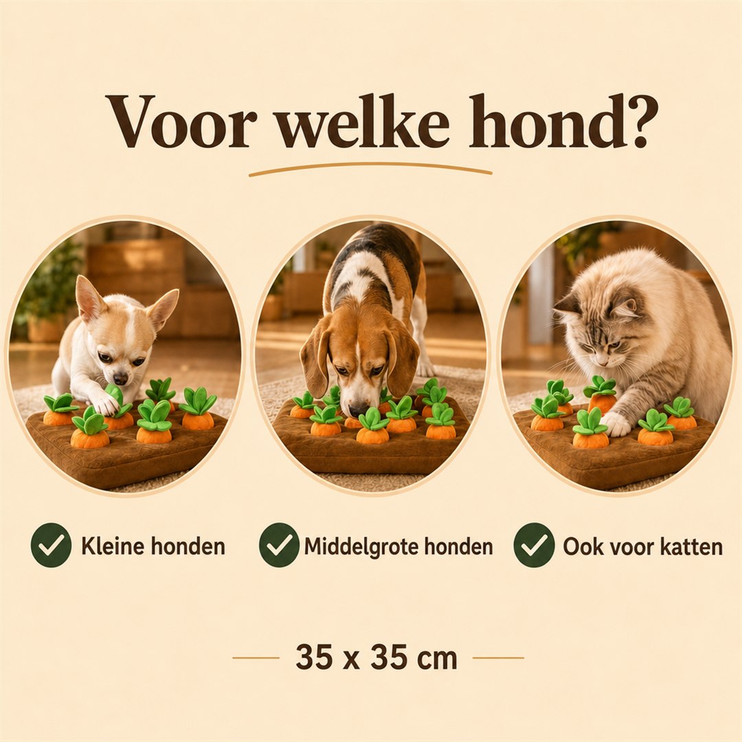 Geschikt voor kleine en middelgrote honden